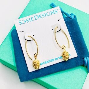 Sosie Designs 18k Gold plated Pinecone Earrings